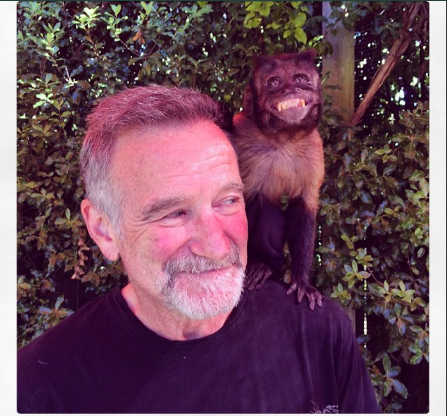 Robin Williams's photo, posted on his 63rd birthday, just a few weeks before his death, dated July 22, 2014 | Source: Instagram/therobinwilliams