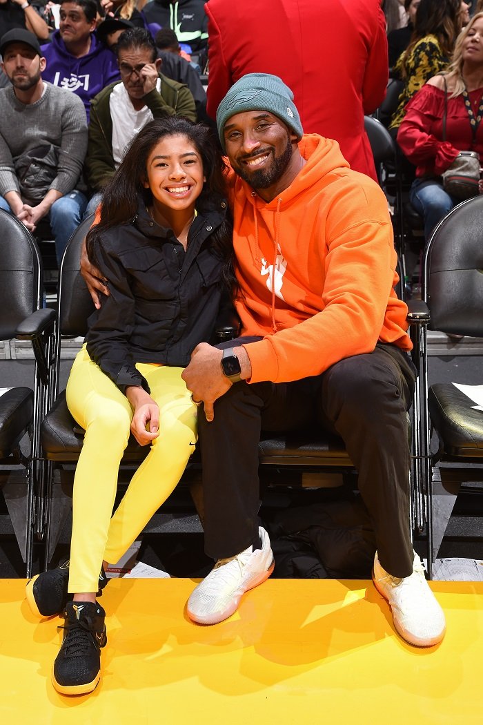 Kobe Bryant and Gianna Bryant attend the game between the Los Angeles Lakers and the Dallas Mavericks on December 29, 2019 at the STAPLES Center. | Photo: Getty Images