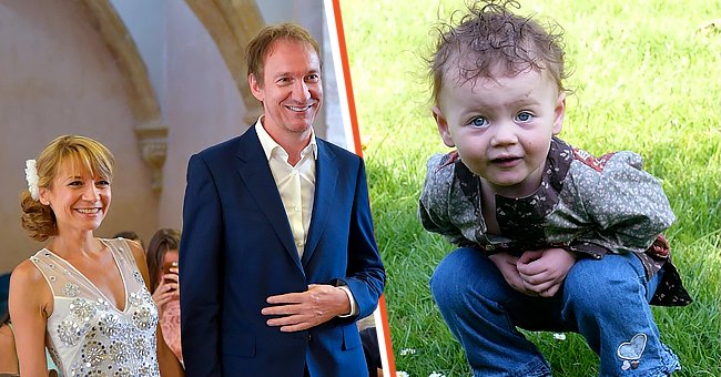 David Thewlis and Hermine Poitou on their wedding day [left]. David Thewlis' daughter Gracie as a toddler [right] | Photo: Instagram.com/officialdavidthewlis