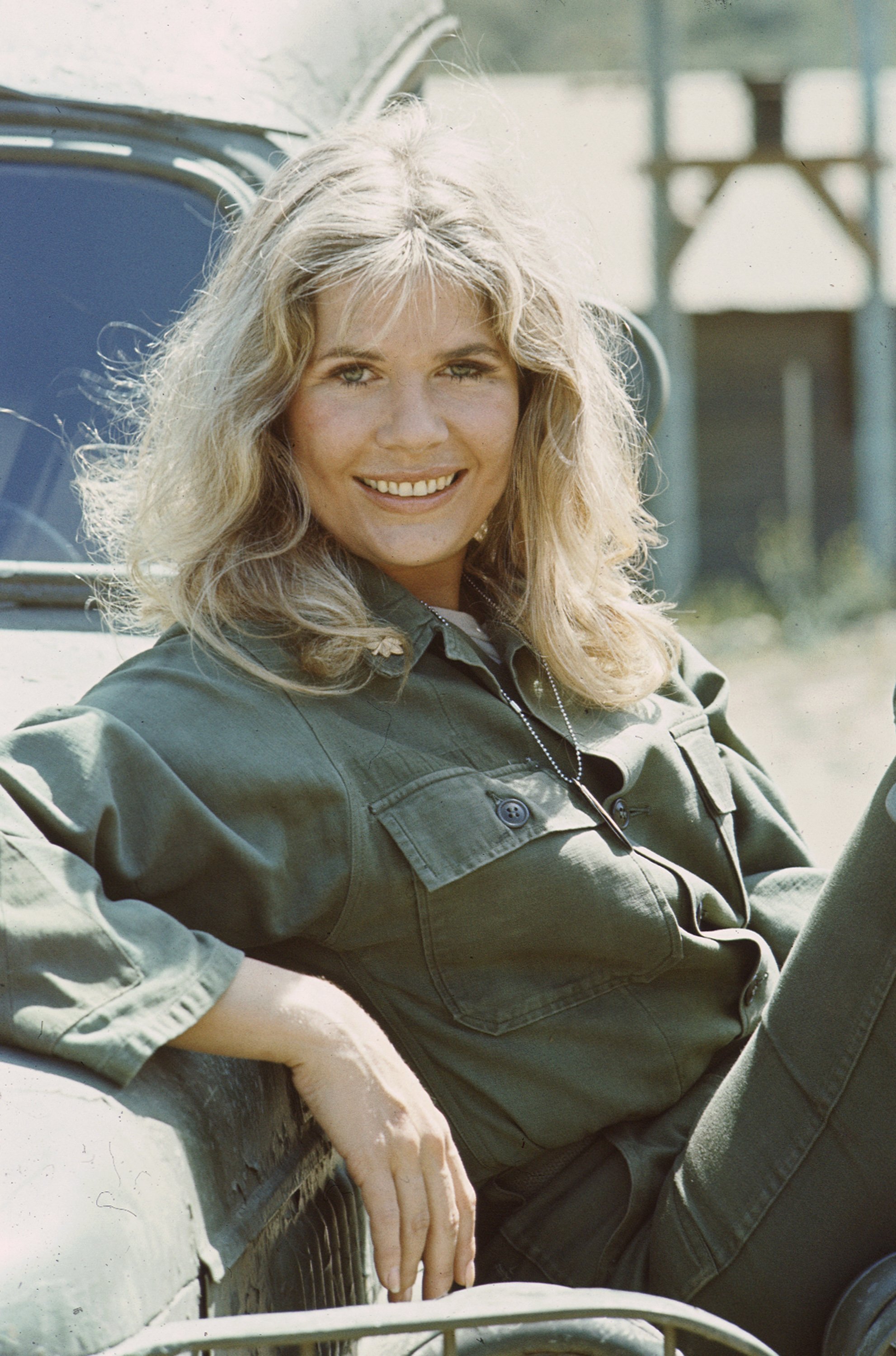 Loretta Swit, in costume as Major Margaret Houlihan, in the television series "MASH," California, 1975.  | Source: Getty Images