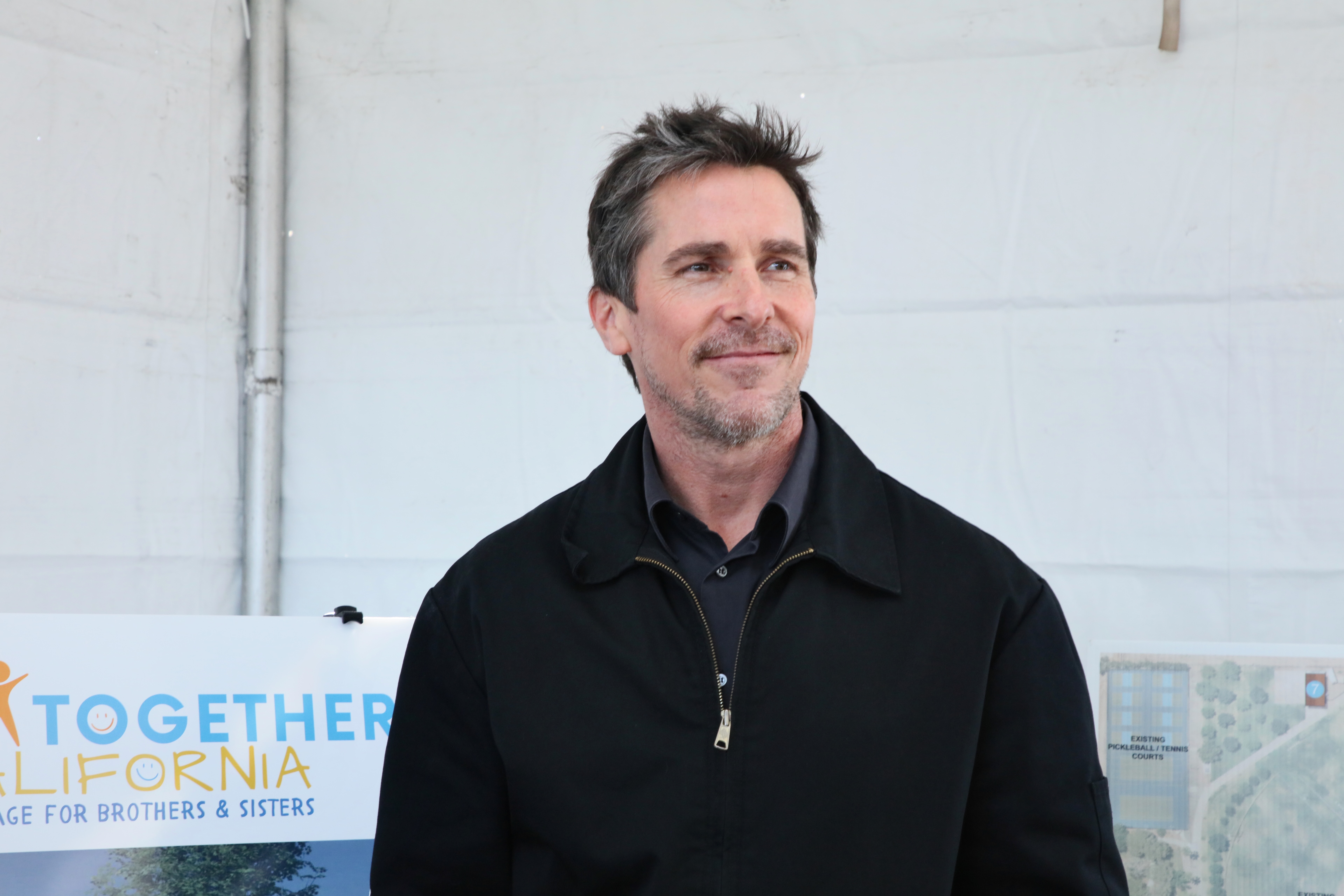 Christian Bale at Together California's Foster Care Center Ground Breaking event on February 7, 2024, in Palmdale. | Source: Getty Images