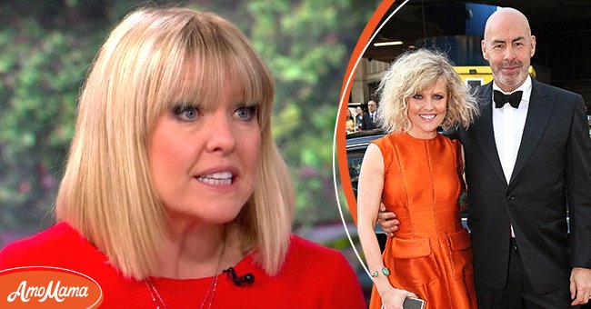 Ashley Jensen pictured during an interview on "This Morning" in 2016 [Left] Jensen and her late husband, Terence Beesley, at the BAFTA TV Awards 2016 at the Royal Festival Hall, London, England. | Photo: YouTube: This Morning & Getty Images