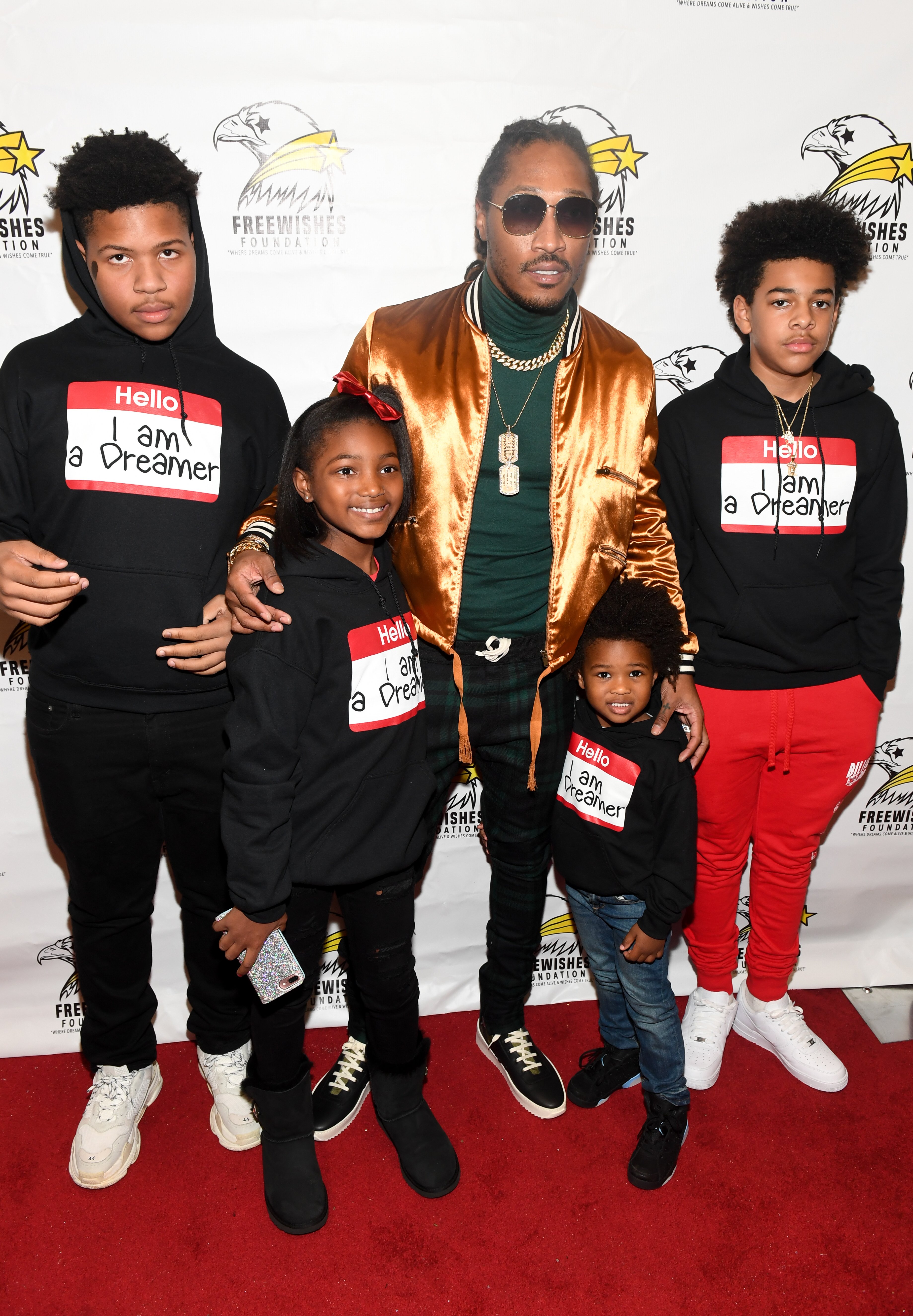 Future with his children at the 5th Annual FreeWishes Foundation hosted at Bessie Branham Park, Atlanta, Georgia on December 17, 2017. | Source: Getty Images