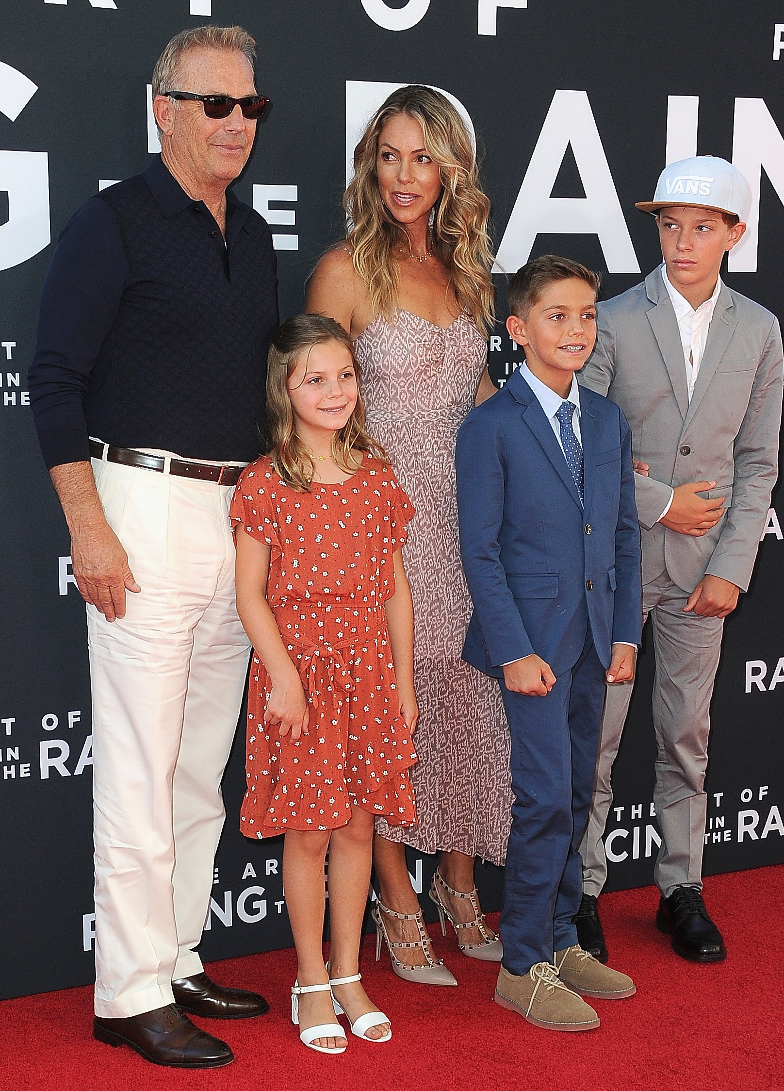Cayden Costner and his family at the premiere of “The Art Of Racing In The Rain” | Source: Getty Images