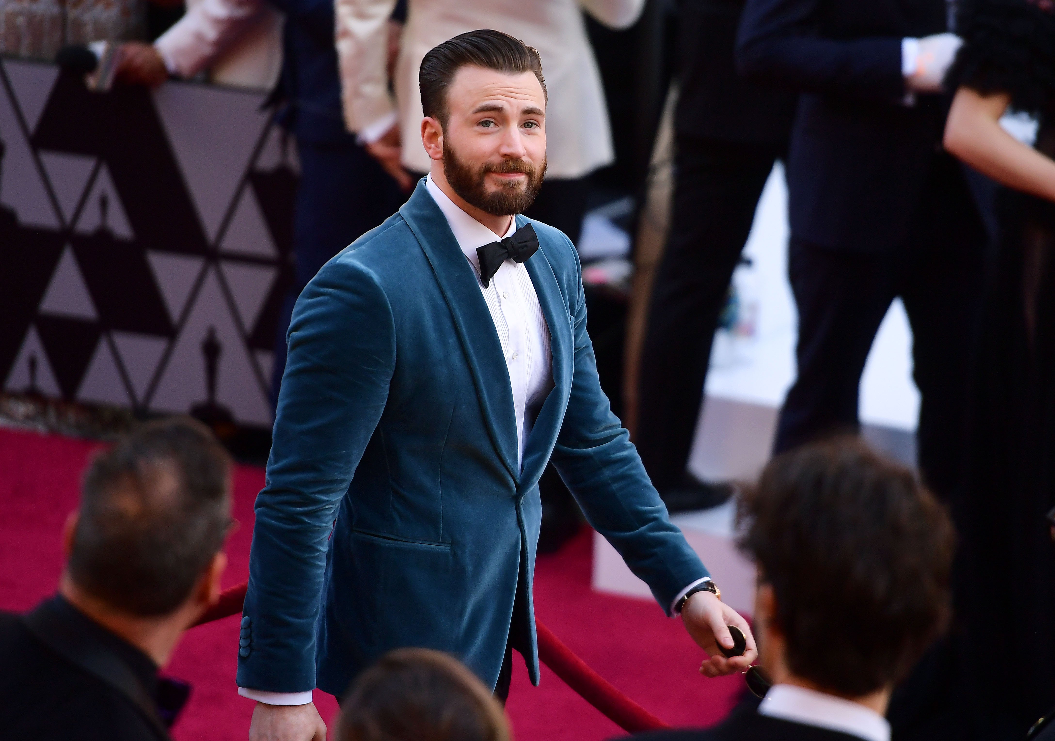 Chris Evans at Hollywood and Highland on February 24, 2019 in Hollywood, California. | Photo: Getty images