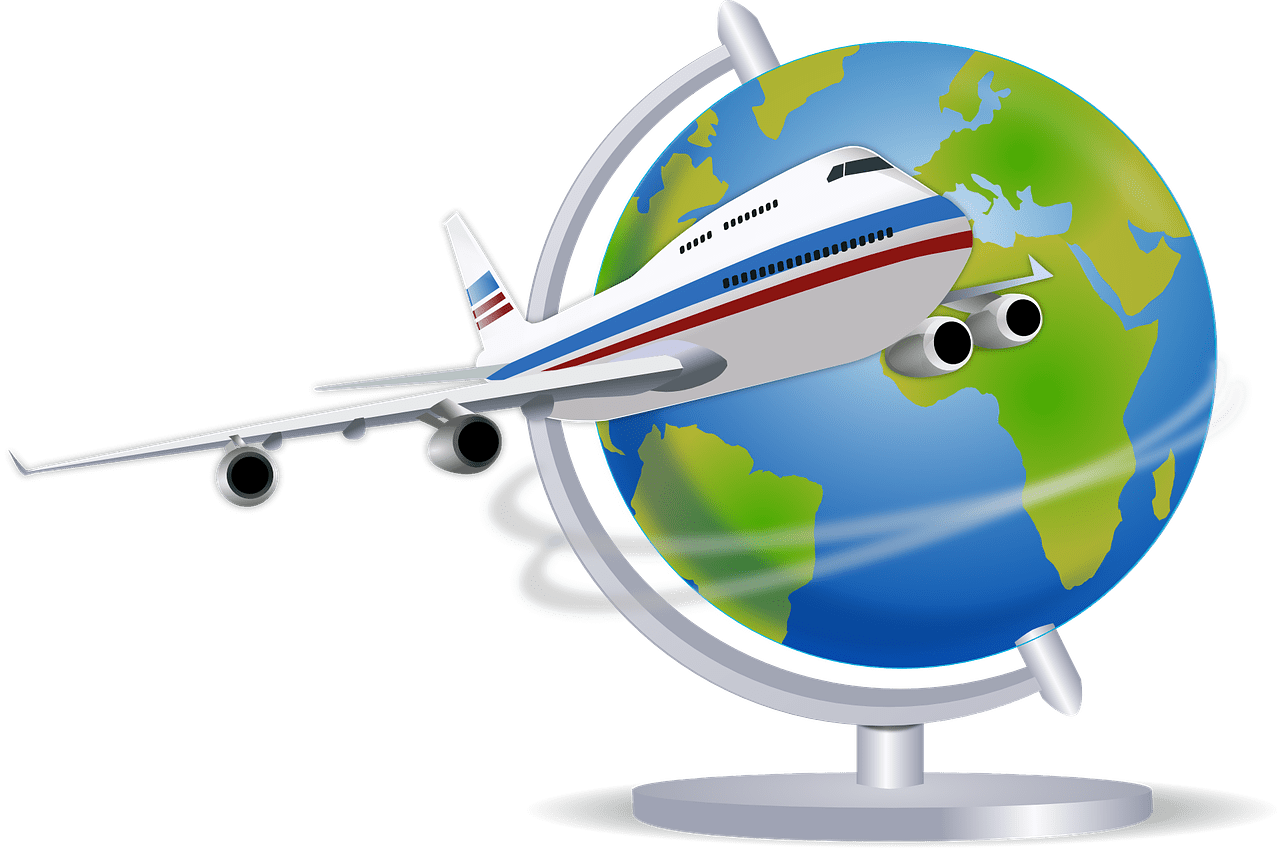 Airplane flying around world | Source: Pixabay 