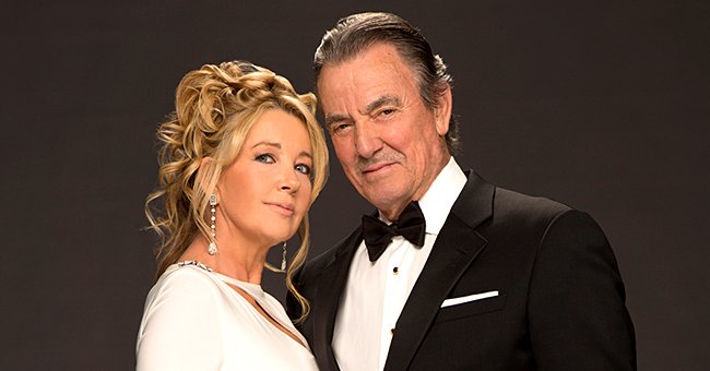 Melody Thomas Scott & Eric Braeden in a photoshoot for TV series “The Young and the Restless” on February 6, 2013.