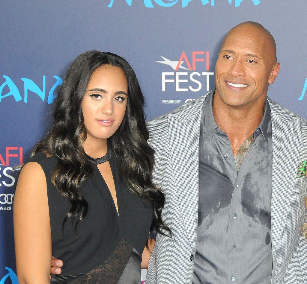 Actor Dwayne Johnson and his daughter Simone Alexandra Johnson attend AFI FEST 2016 Presented By Audi - Premiere of Disney's 'Moana' at the El Capitan Theatre on November 14, 2016 | Photo: Getty Images