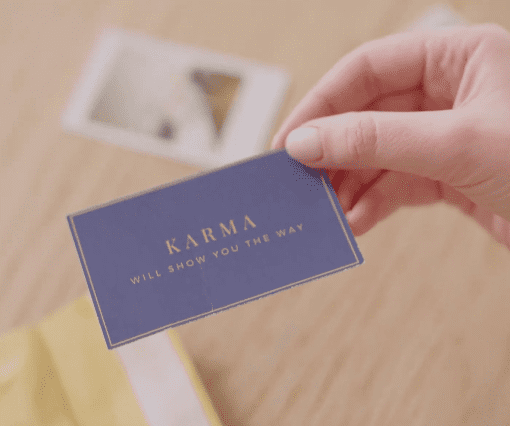 A card from Karma | Source: Facebook/ AmoMama