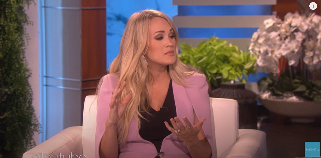 Carrie Underwood on "The Ellen DeGeneres Show" in a video uploaded on September 19, 2018 | Source: YouTube/TheEllenShow