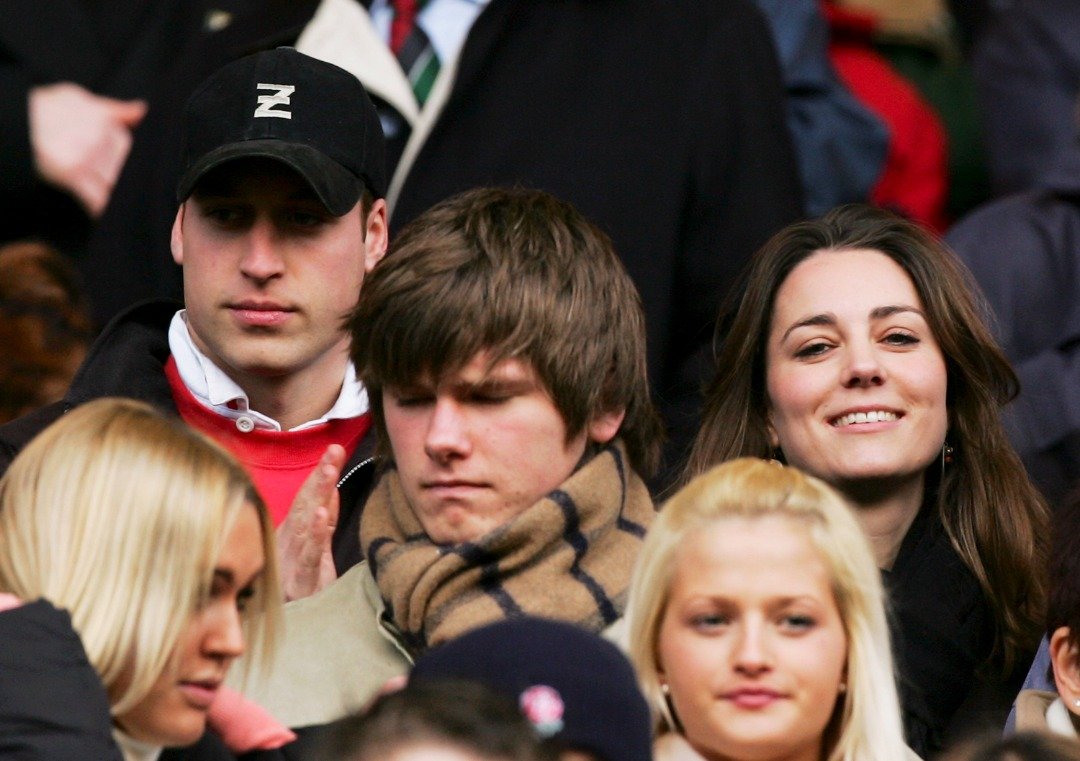 Prince William and his girlfriend, Kate Middleton look on prior to kickoff during the RBS Six Nations Championship match between England and Italy at Twickenham on February 10, 2007 in London, England. | Source: Getty Images
