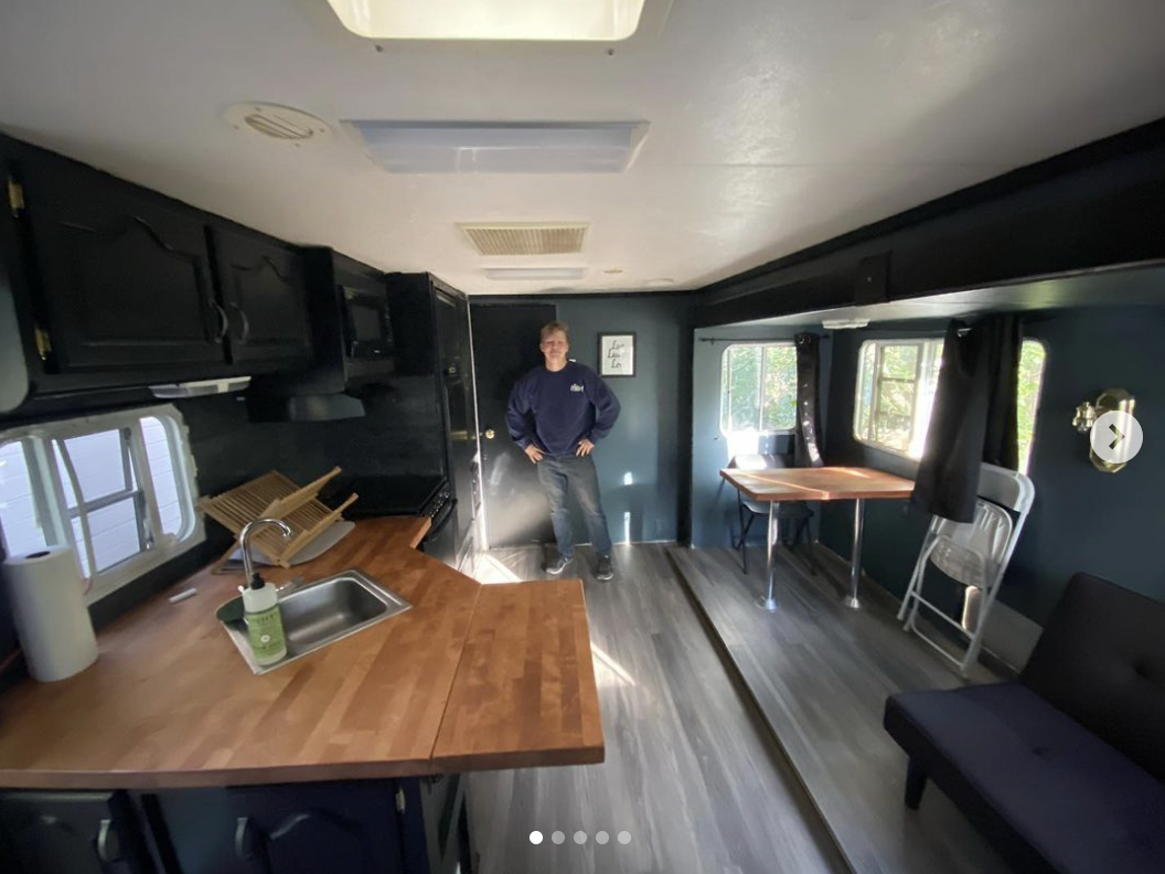 Garrison Brown in a photo showcasing his life in a van, posted on June 6, 2021 | Source: instagram/robertthebrown