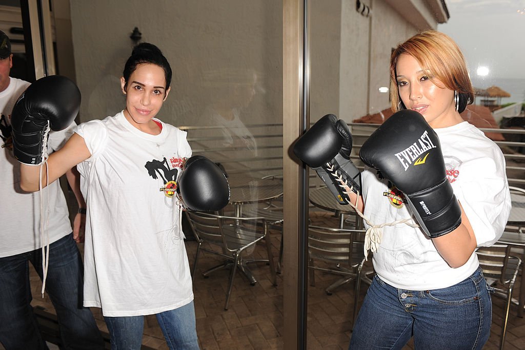 Nadya Suleman and Cassandra Andersen attend the Celebrity Boxing Match Press Conference | Getty Images