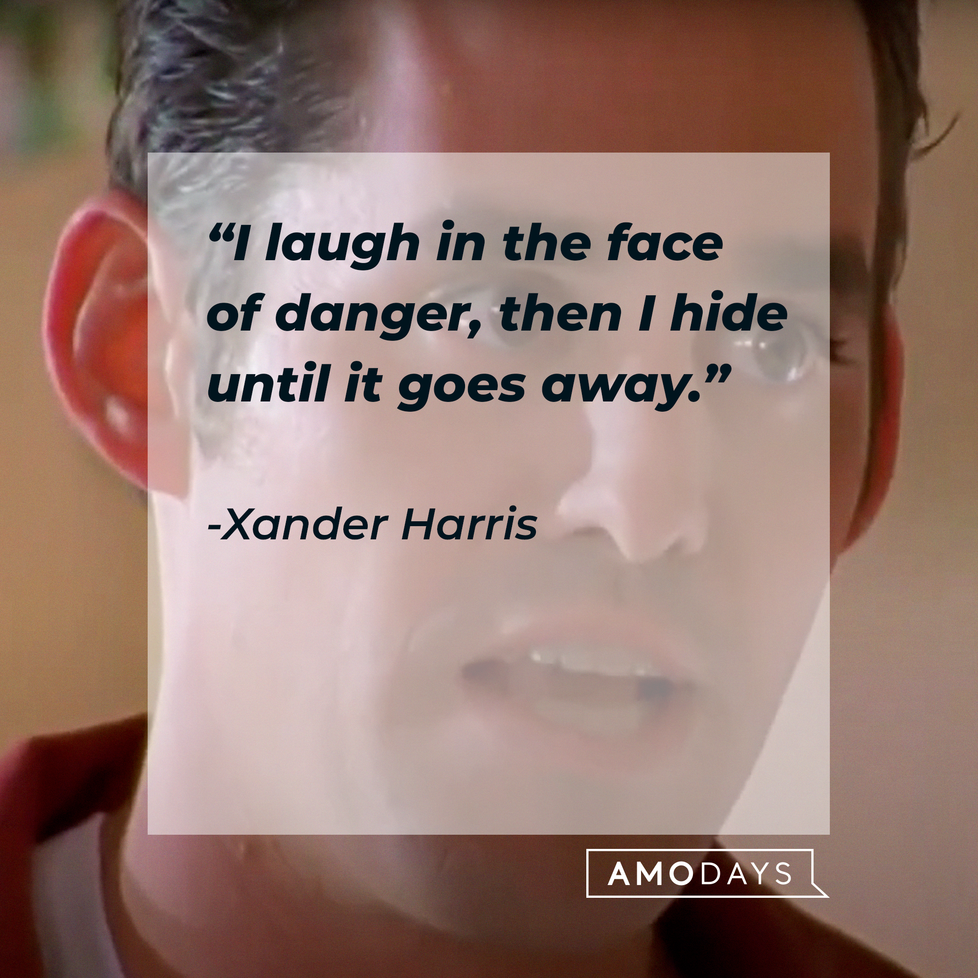 Xander Harris, with his quote: “I laugh in the face of danger, then I hide until it goes away.”  | Source: facebook.com/BuffyTheVampireSlaye