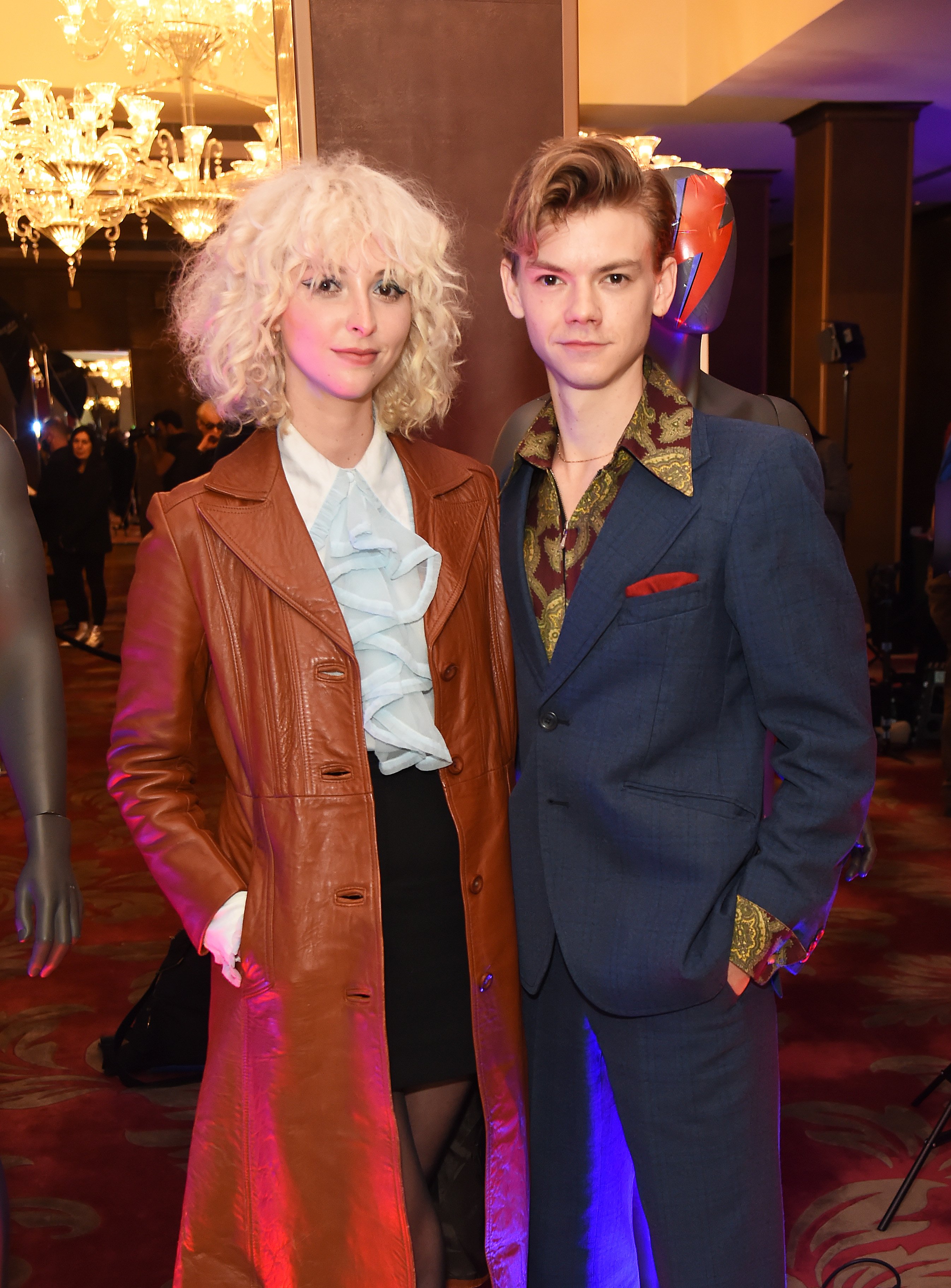 Gzi Wisdom and Thomas Brodie-Sangster at the UK Premiere  "Stardust" on October 28, 2020, in London, England. | Source: Getty Images