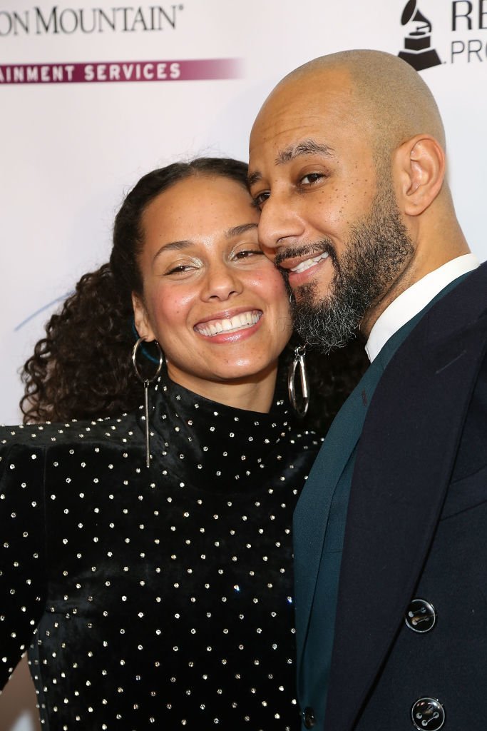 Alicia Keys & Swizz Beatz at a Grammys event in New York City on Jan. 25, 2018 | Photo: Getty Images