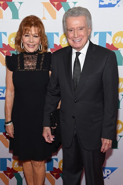 Joy Philbin (L) and Regis Philbin arrive for music legend Tony Bennett's 90th birthday celebration at The Rainbow Room on August 3, 2016, in New York City.  | Source: Getty Images.