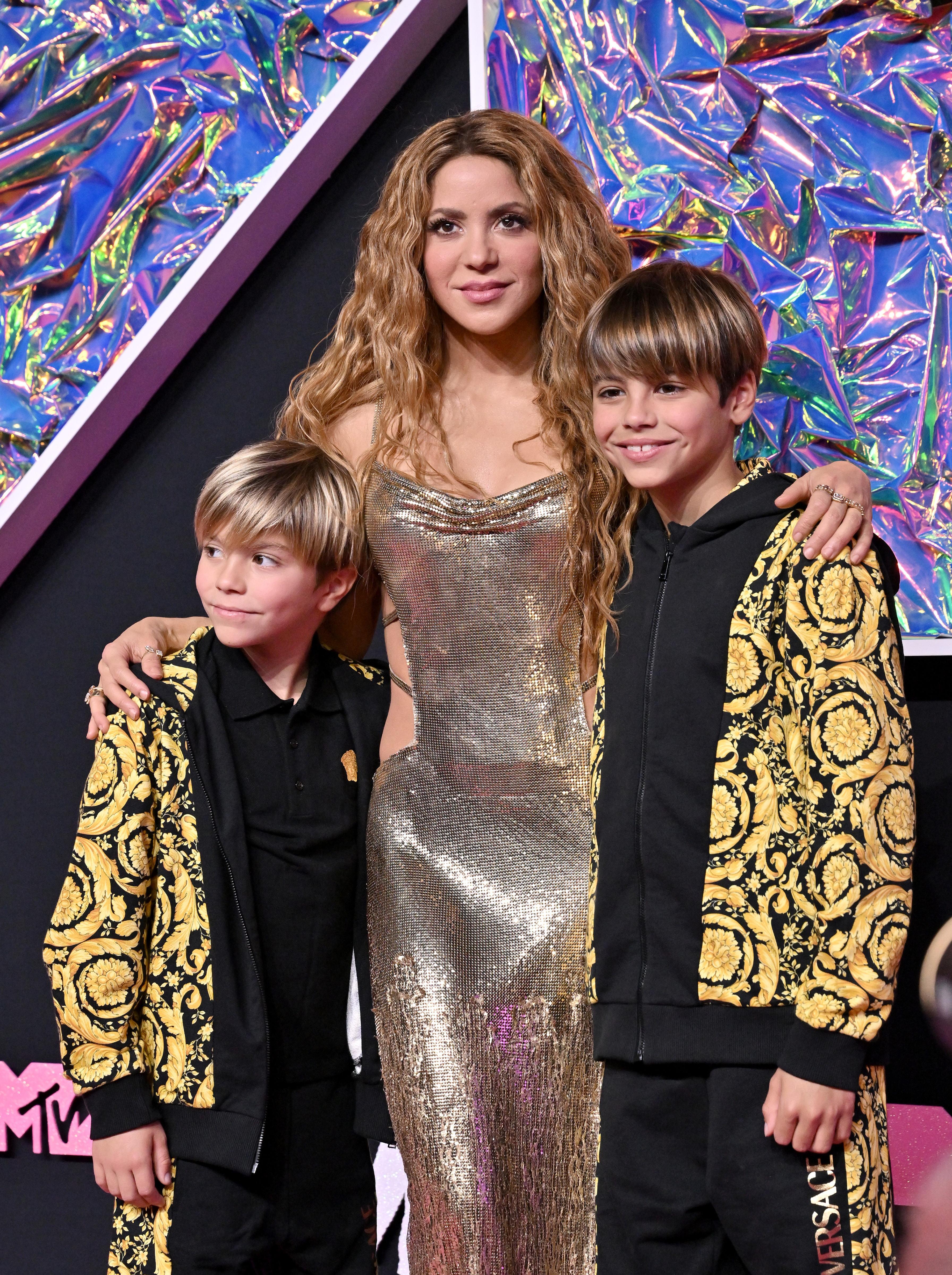 Sasha Piqué, Shakira, and Milan Piqué at the 2023 MTV Video Music Awards on September 12, 2023 in Newark, New Jersey. | Source: Getty Images