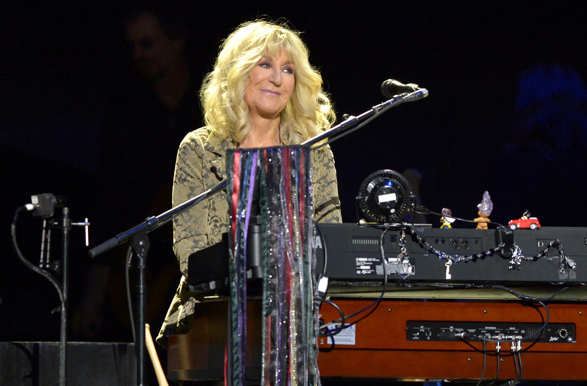 Christine McVie, keyboardist and vocalist for Fleetwood Mac, performs at the Spectrum Center in Charlotte, North Carolina, on Feb. 24, 2019 | Source: Getty Images 