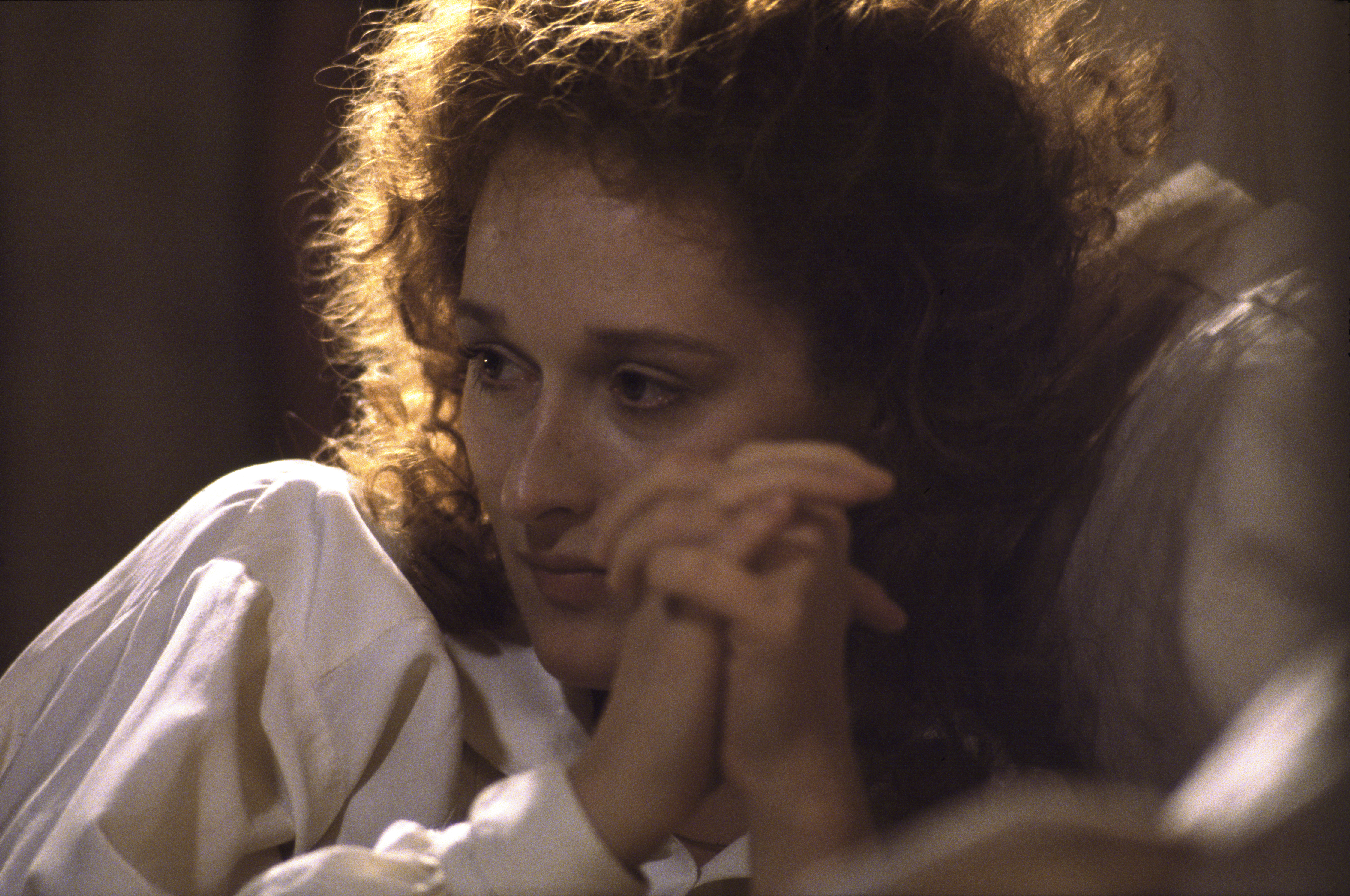 Meryl Streep in the set of the film "The French Lieutenant's Woman," 1980.