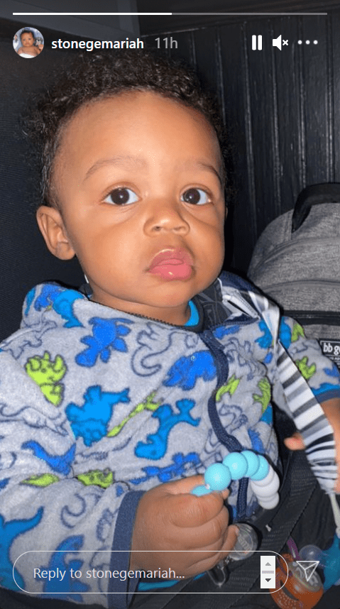Snapshot of Bow Wow's son, Stone Moss, staring at the camera | Photo: Instagram/stonegemariah