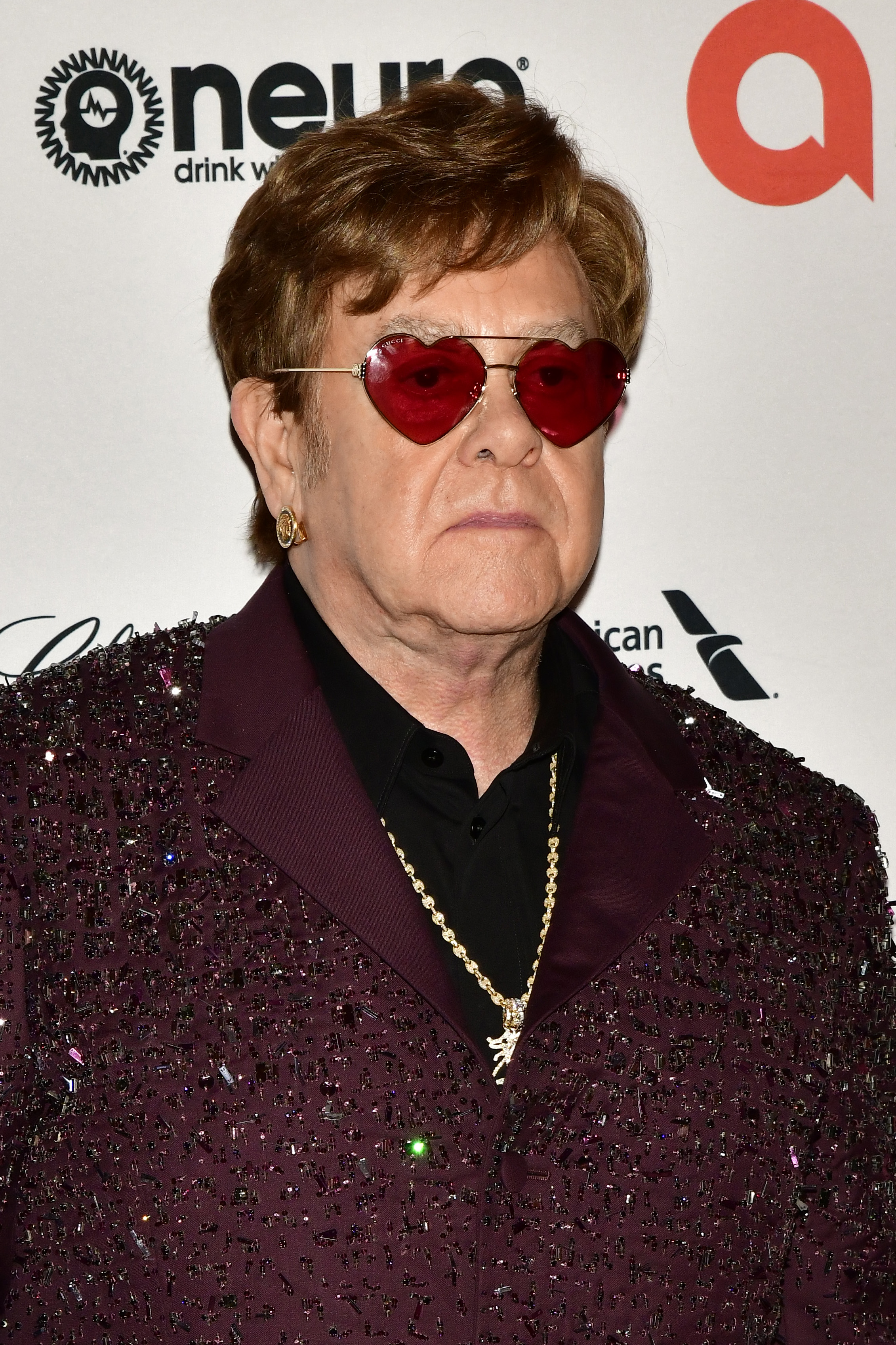 Elton John arrives at Elton John AIDS Foundation's 31st Annual Academy Awards Viewing Party on March 12, 2023, in West Hollywood, California. | Source: Getty Images