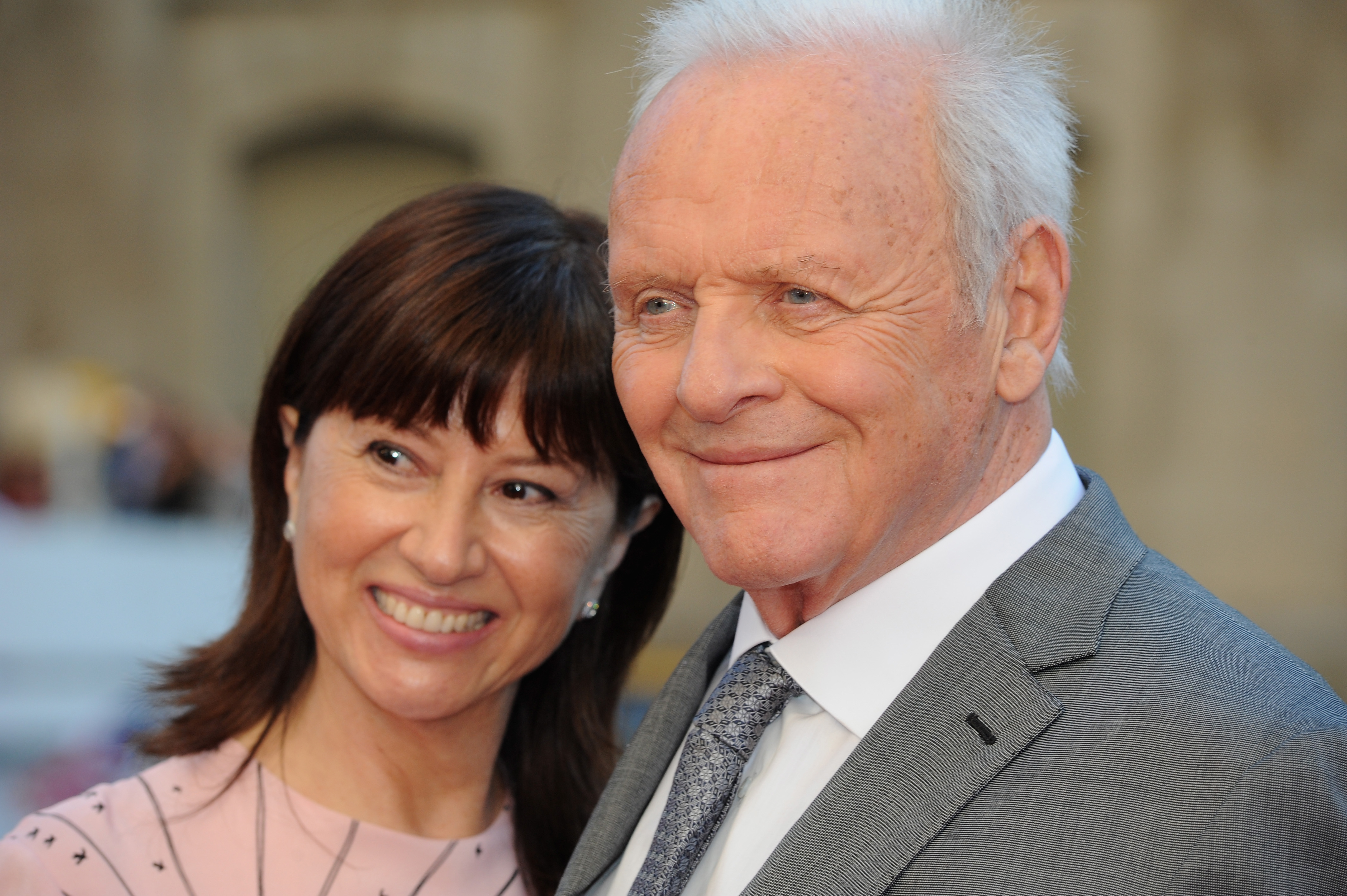 Stella Arroyave and Sir Anthony Hopkins attend the US premiere of "Transformers: The Last Knight" at the Civic Opera House in Chicago, Illinois, on June 20, 2017. | Source: Getty Images