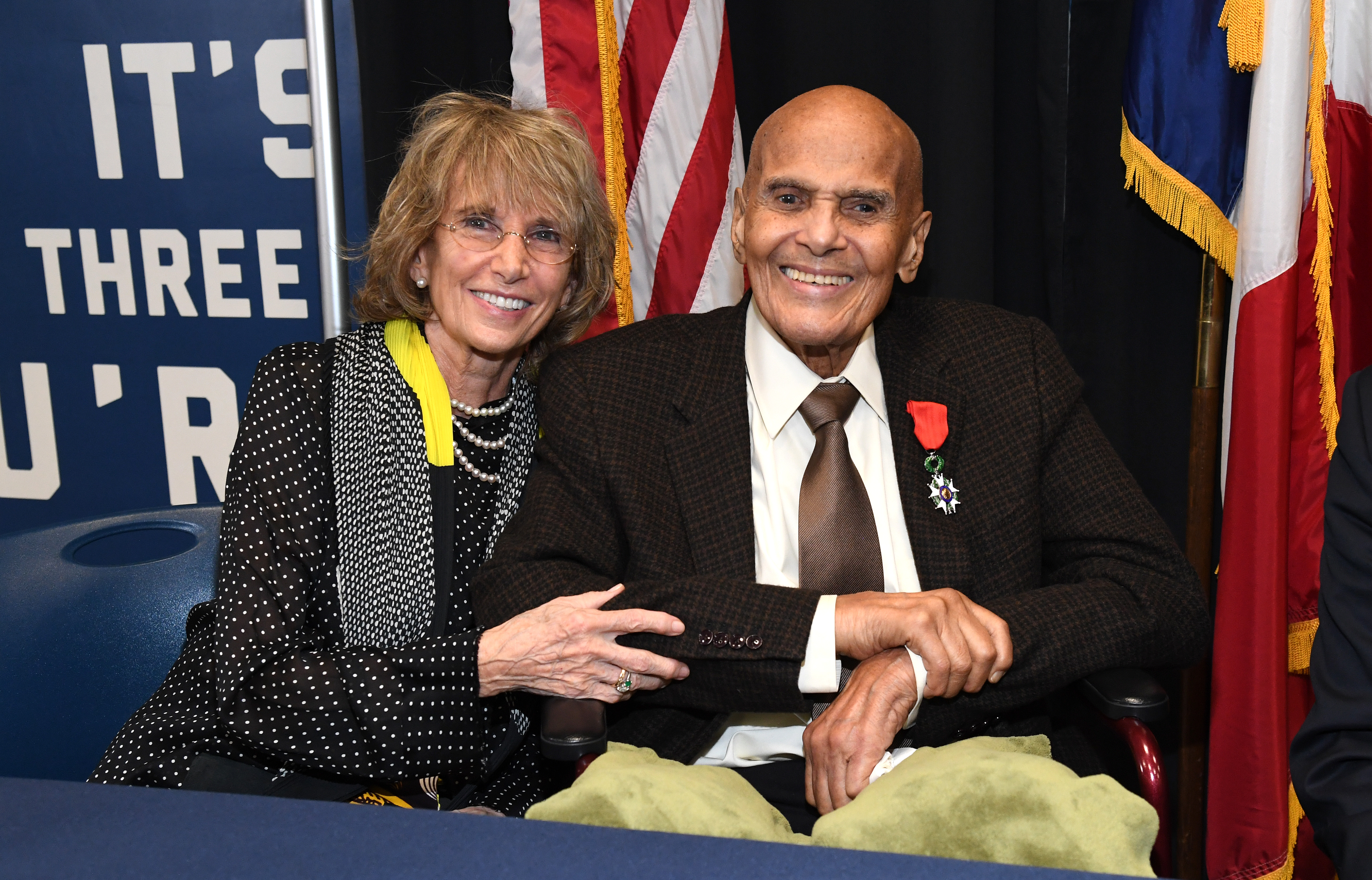 Harry Belafonte and Pamela Belafonte at a Private Residence on December 16, 2021 in New York City. | Source: Getty Images