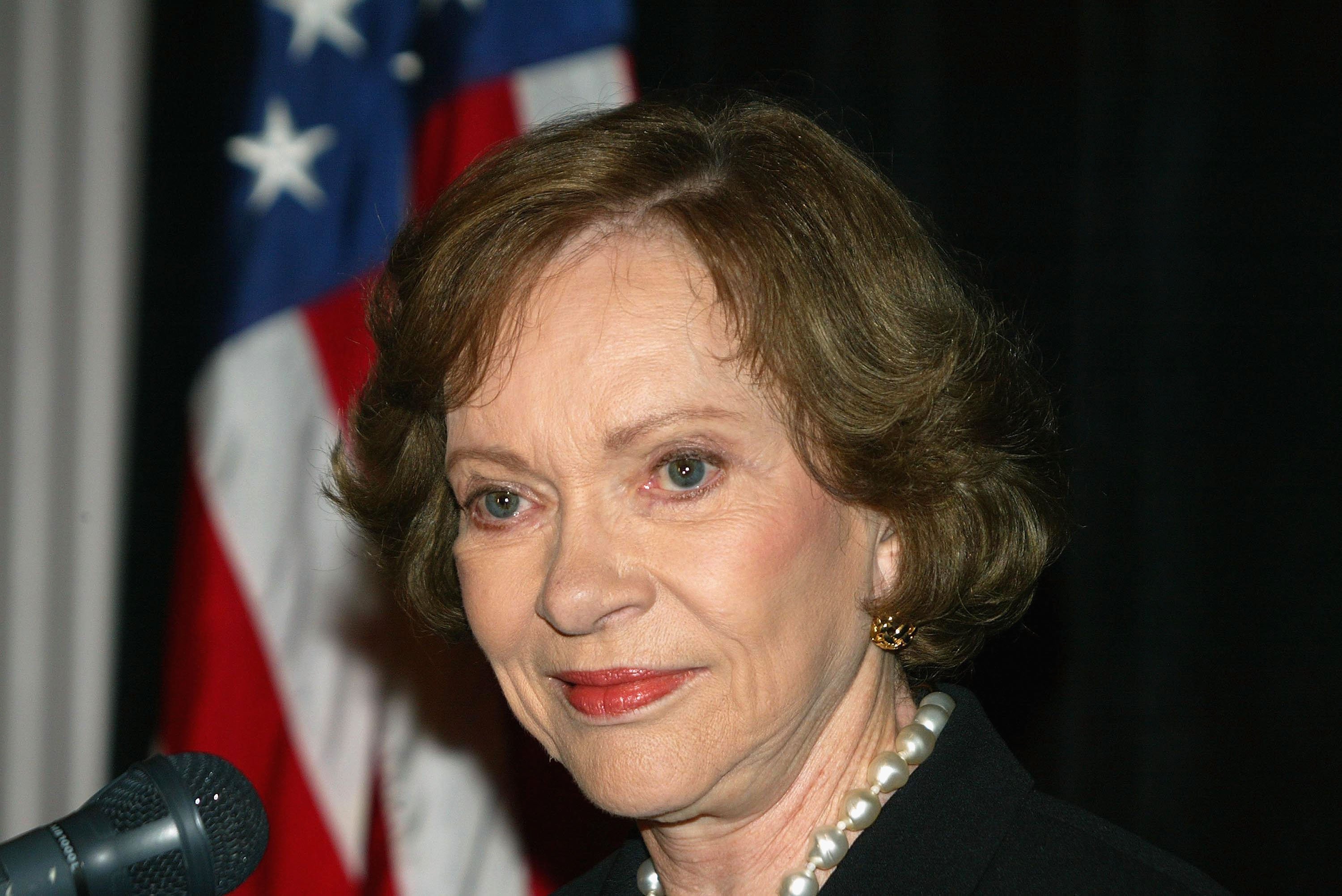 Former first lady Rosalynn Carter on April 20, 2004 in Beverly Hills, California. | Source: Getty Images
