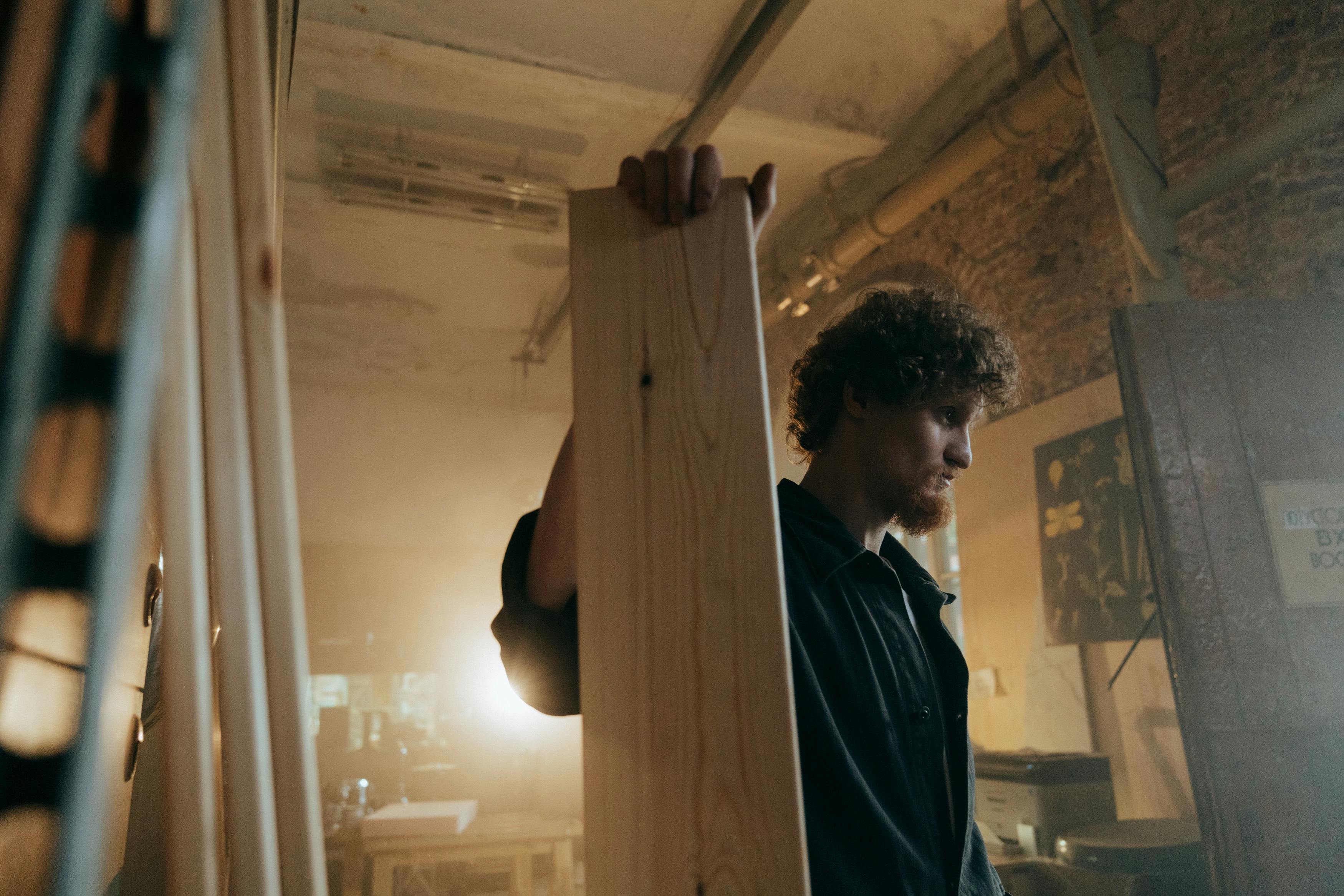 A man holding a wooden panel | Source: Pexels