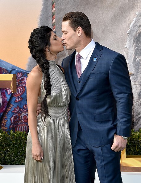 Shay Shariatzadeh and John Cena at Regency Village Theatre on January 11, 2020 in Westwood, California. | Photo: Getty Images