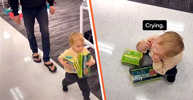 One-year-old Madison tries to communicate with her dad through sign language at the mall. | Source: tiktok.com/oursignedworld