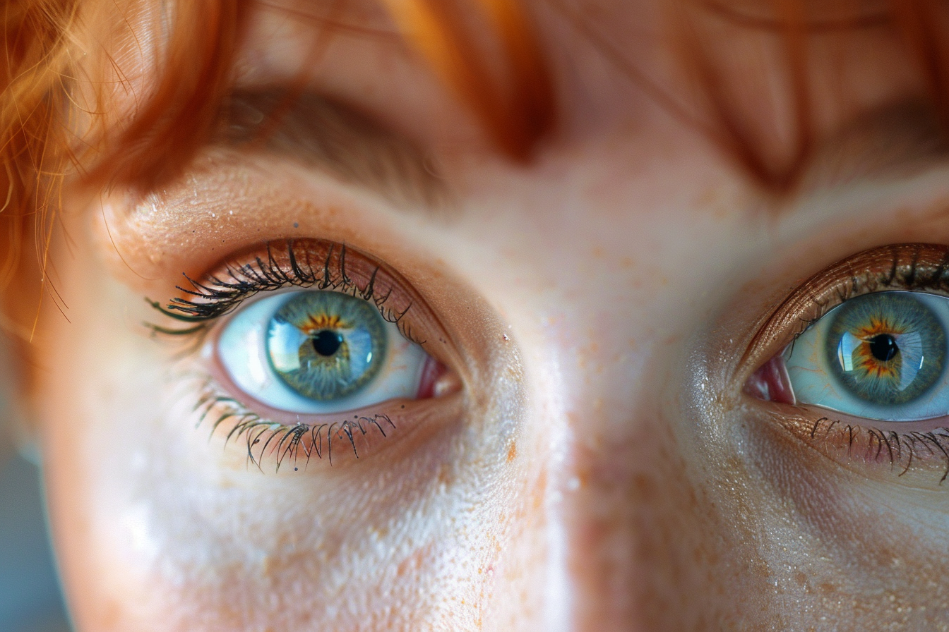 An extremely surprised woman's eyes | Source: Midjourney