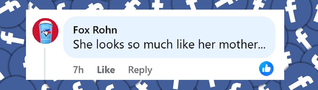 A fan's reaction to Carys Zeta Douglas channeling her mom Catherine Zeta-Jones, from a post dated October 29, 2025 | Source: Facebook/HELLOCanadaMagazine