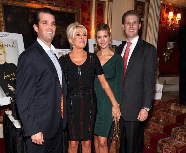Donald Trump, Jr., Ivana Trump, Ivanka Trump and Eric Trump attend the Ivana Living Legend Wine Collection launch at Ten East 64th Street on October 18, 2011 | Photo: Getty Images Donald Trump, Jr., Ivana Trump, Ivanka Trump and Eric Trump attend the Ivana Living Legend Wine Collection launch at Ten East 64th Street on October 18, 2011 | Photo: Getty Images