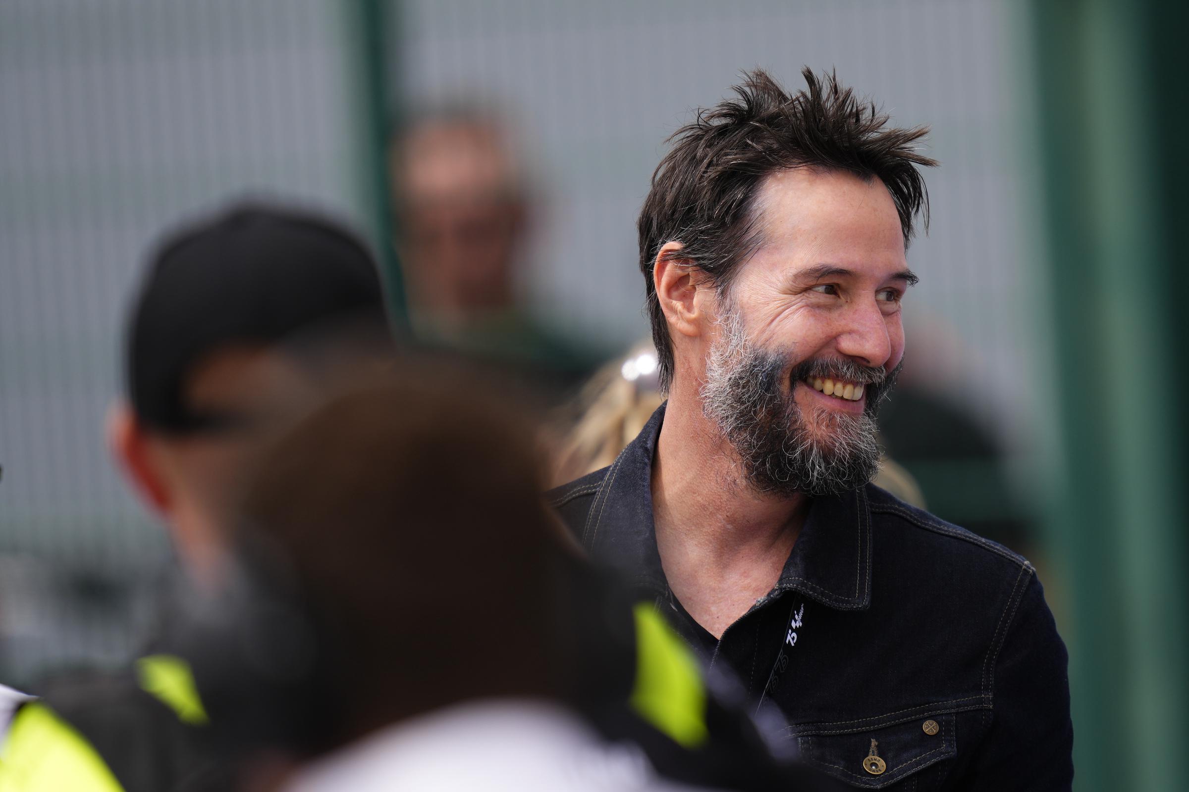 Keanu Reeves during the race day of the Liqui Moly Motorrad Grand Prix Deutschland at Sachsenring Circuit in Hohenstein-Ernstthal, Germany, on July 7, 2024 | Source: Getty Images