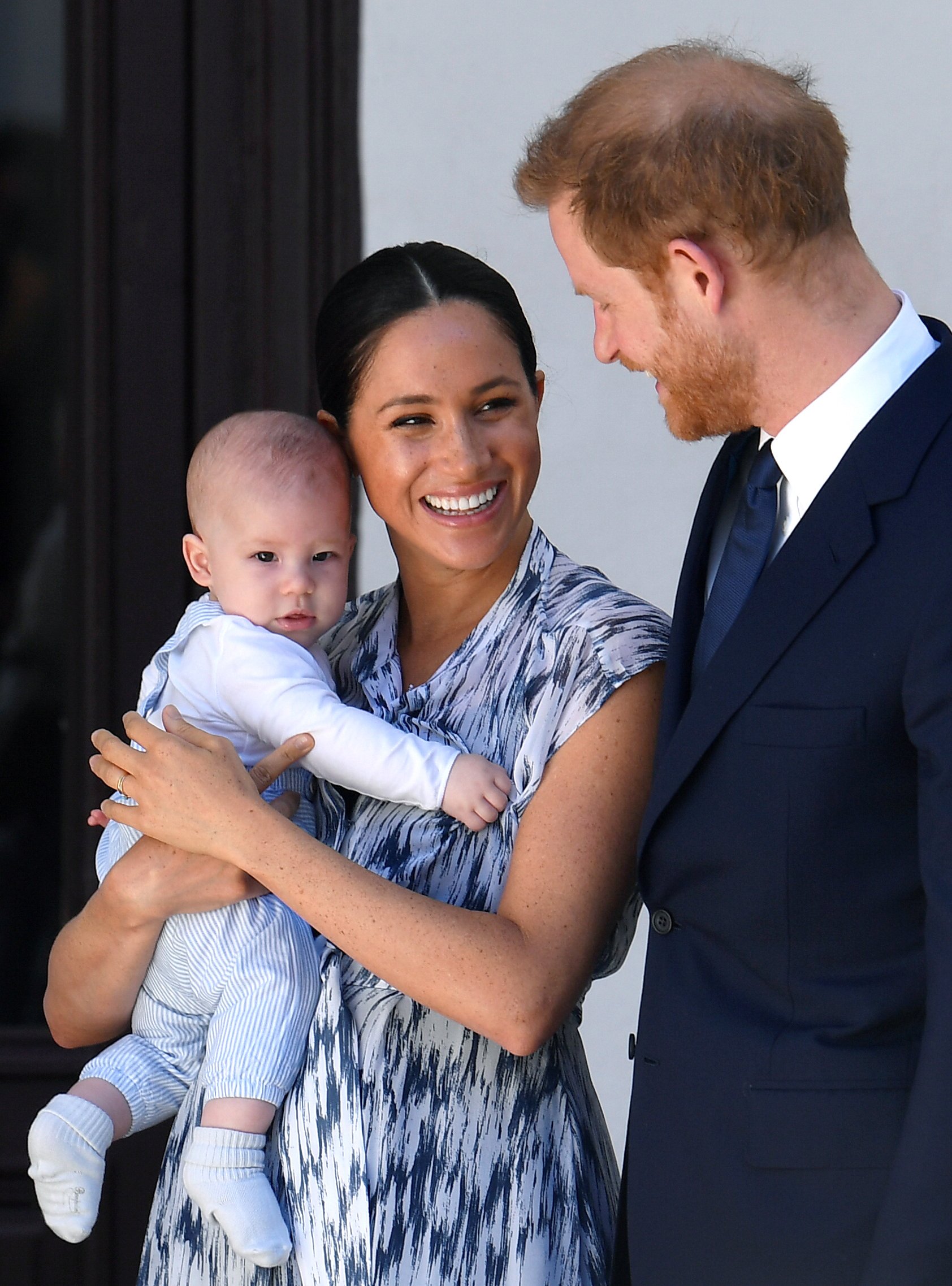 Prince Harry, Duchess Meghan, and their baby son Archie Mountbatten-Windsor at the Desmond & Leah Tutu Legacy Foundation during their royal tour of South Africa on September 25, 2019, in Cape Town, South Africa. | Source: Toby Melville - Pool/Getty Images