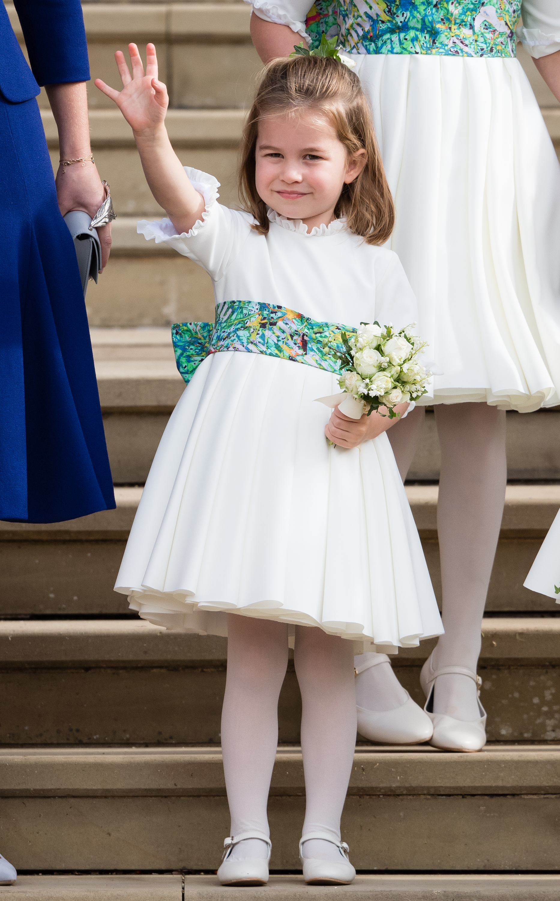 Princess Charlotte at the wedding of Princess Eugenie and Jack Brooksbank on October 12, 2018, in Windsor, England. | Source: Getty Images