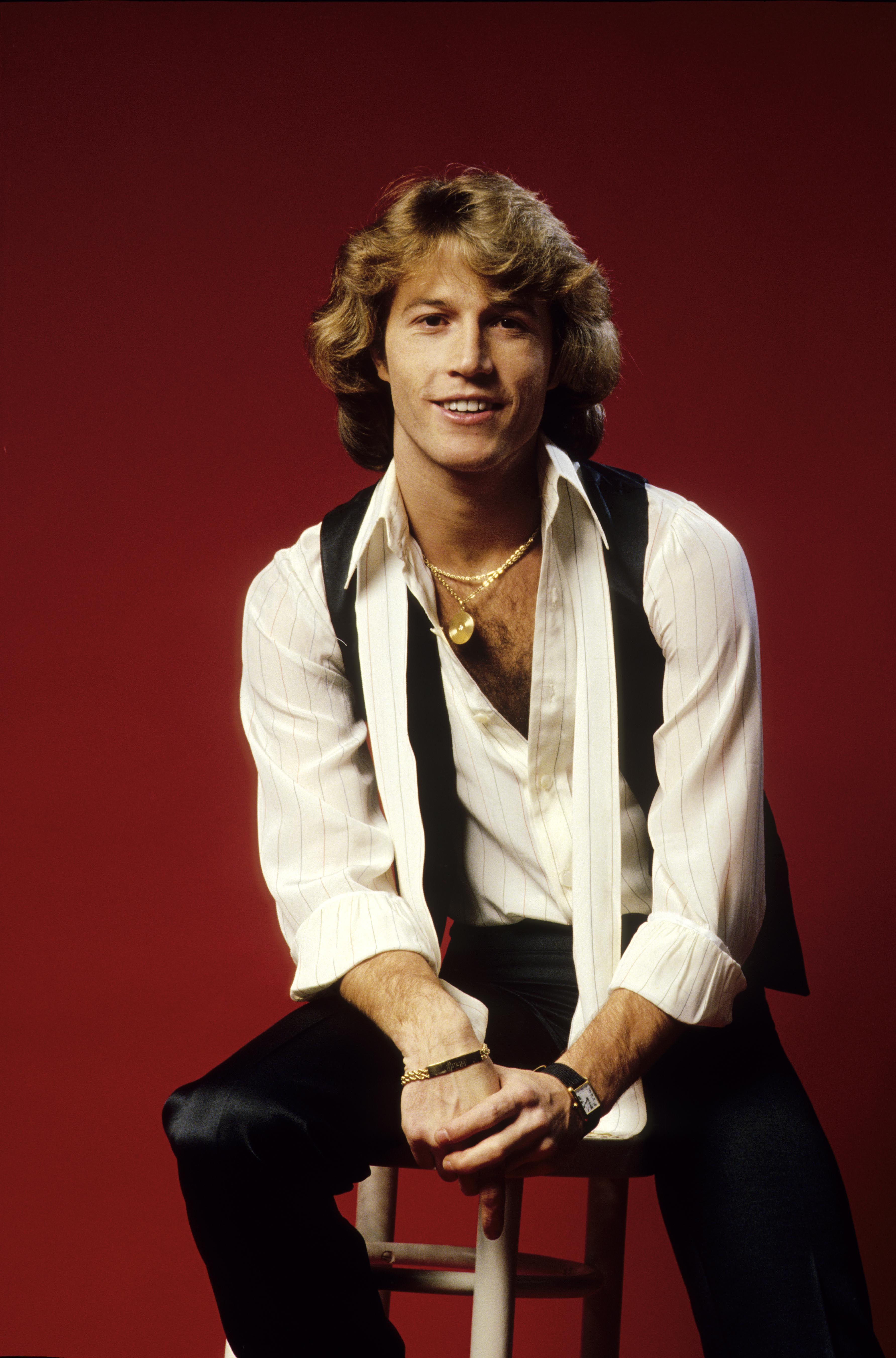 Studio portrait of Andy Gibb in the United Kingdom on January 1, 1978 | Source: Getty Images