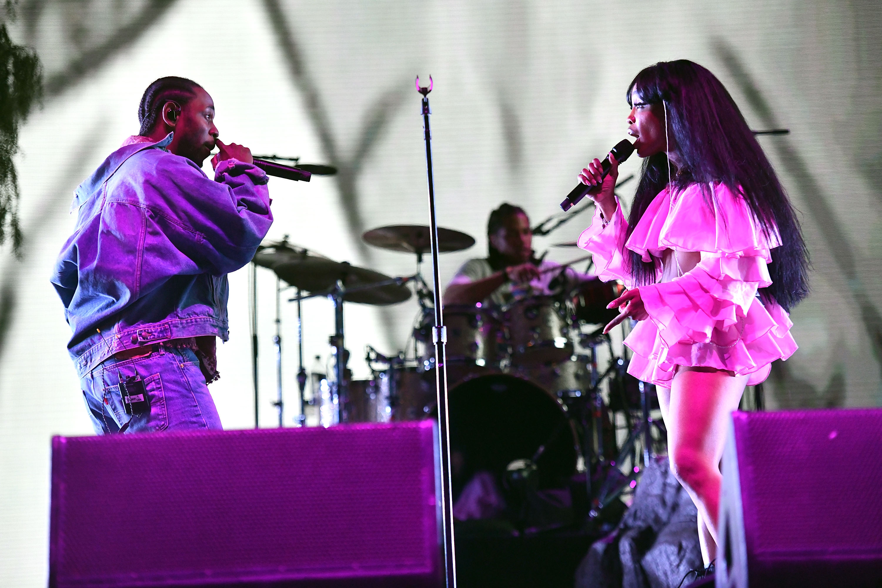 Kendrick Lamar and SZA performing at Coachella on April 13, 2018, in Indio, California. | Source: Getty Images