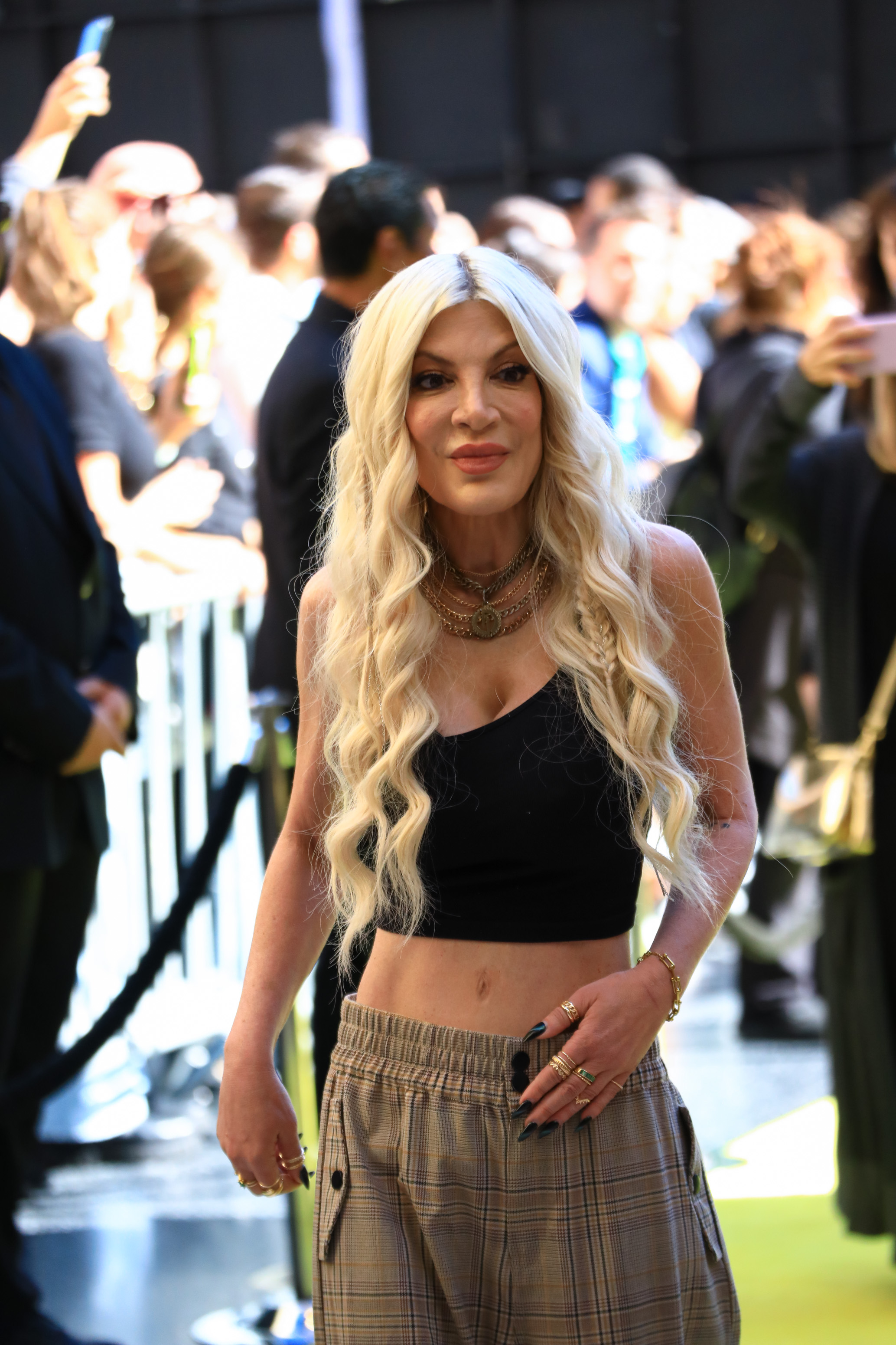 Tori Spelling at the 2024 iHeart Radio Music Awards on April 1, 2024 in Los Angeles, California | Source: Getty Images