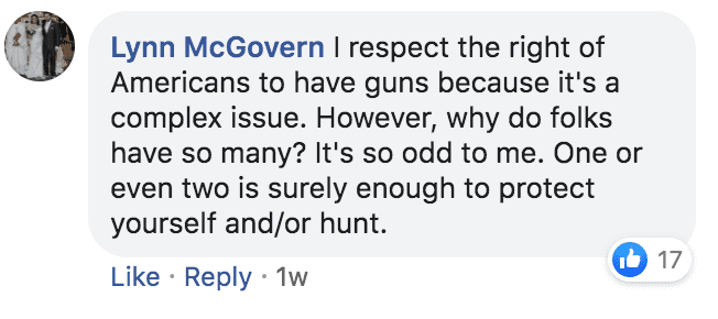 Fan's opinion on Jim Bob and Michelle Duggar's alleged gun room. | Source: Facebook/Duggar Family News: Life is not all pickles and hairspray