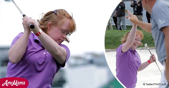 Viral video of girl with Down syndrome helping a golfpro squeezes out 'happy tears' from viewers