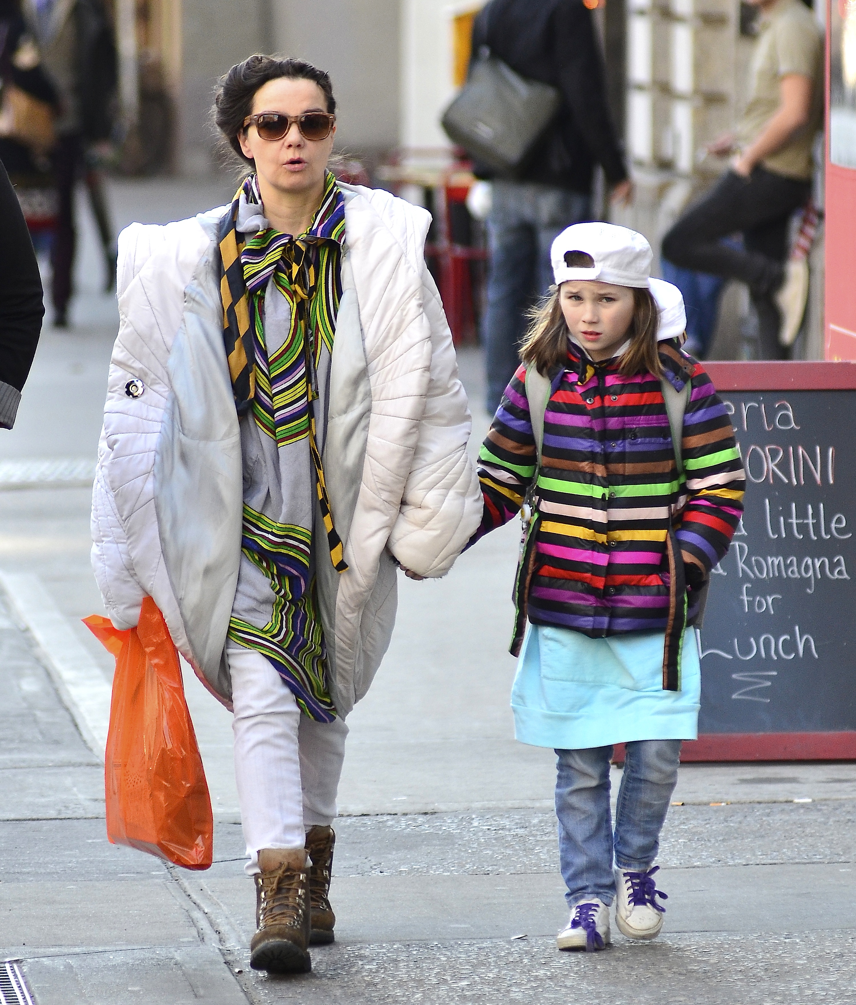 Bjork and daughter Isadora Barney are seen in Soho on March 6, 2012, in New York City. | Source: Getty Images