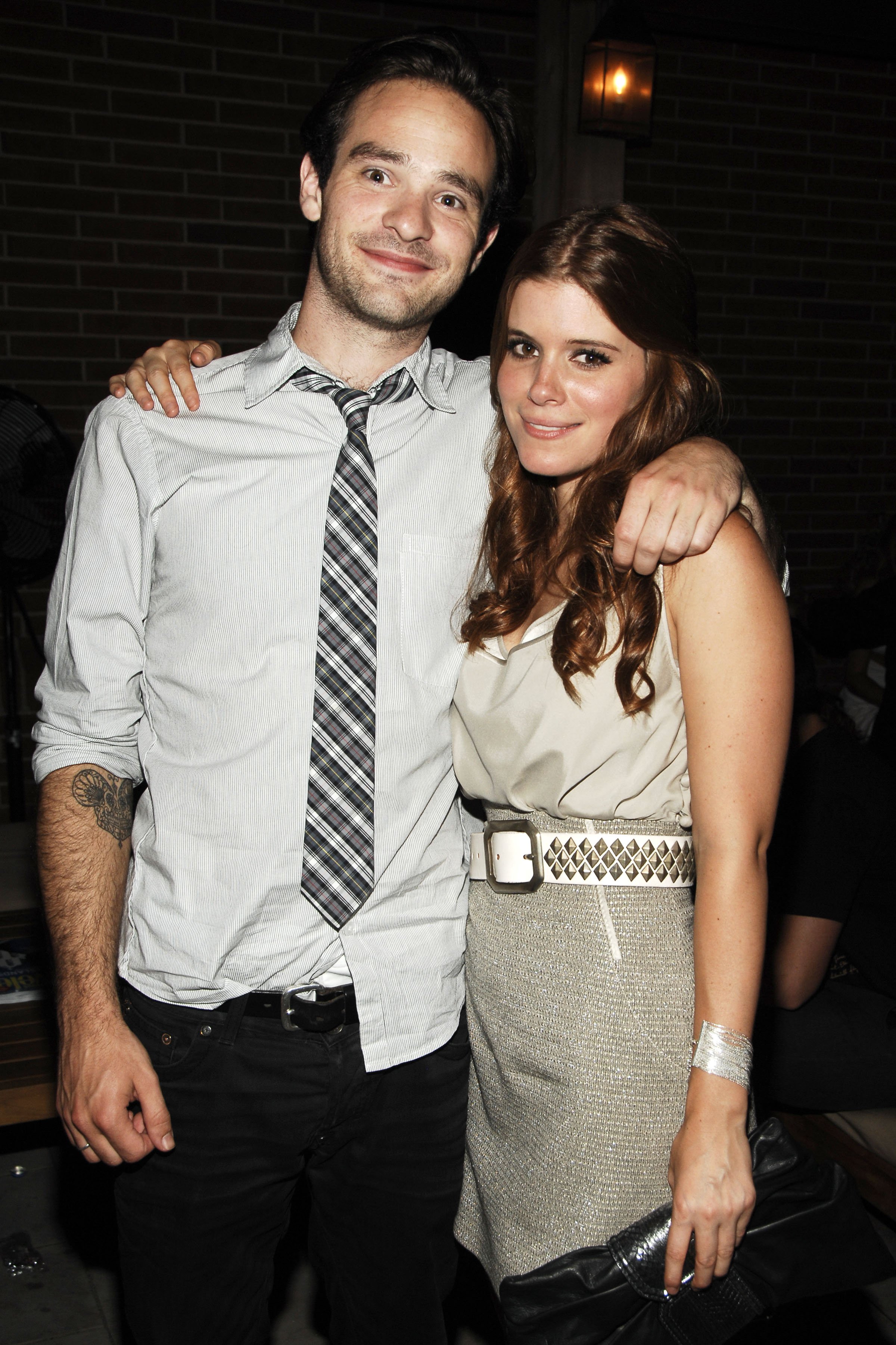 Charlie Cox and Kate Mara at an after party by The Cinema Society and Conde Nast Traveler on July 8, 2008 | Source: Getty Images