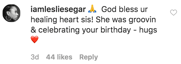A fan commented on Queen Latifah's tribute to her mother Rita Owens for the two year anniversary of her death | Source: instagram.com/queenlatifah