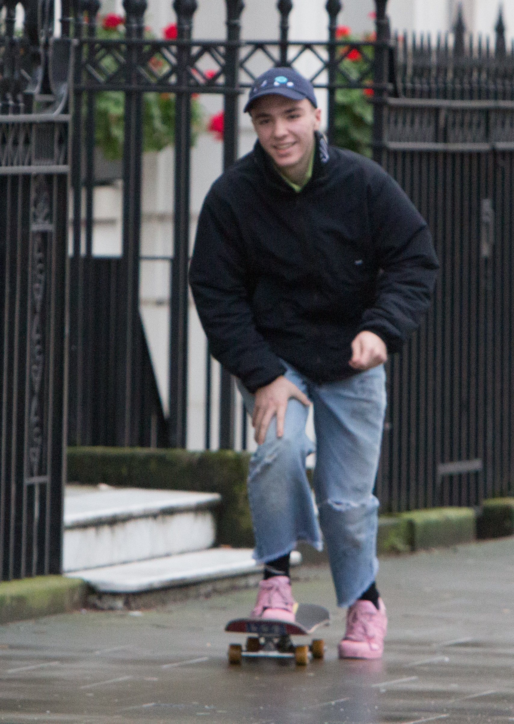 Rocco Ritchie seen on his skateboard on January 9, 2016 in London, England | Source: Getty Images