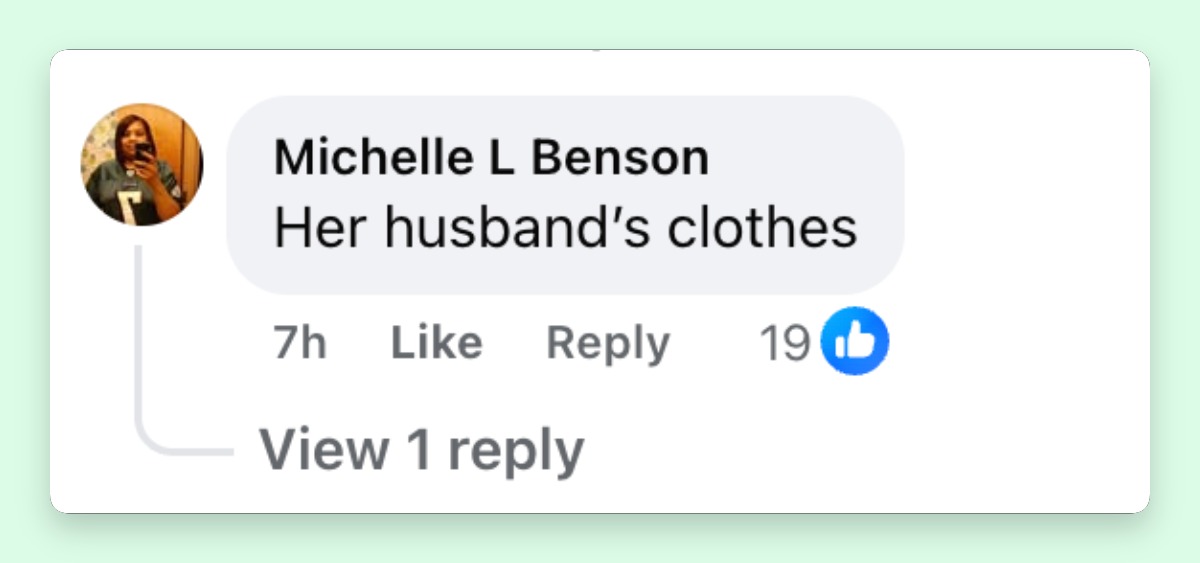 A netizen comment on Lisa Rinna's clothes. | Source: Facebook/E! News