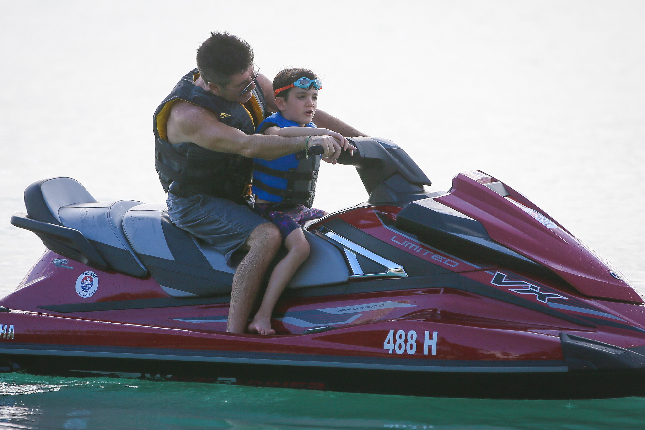 Simon and Eric Cowell seen in Bridgetown, Barbados, on December 22, 2019. | Source: Getty Images