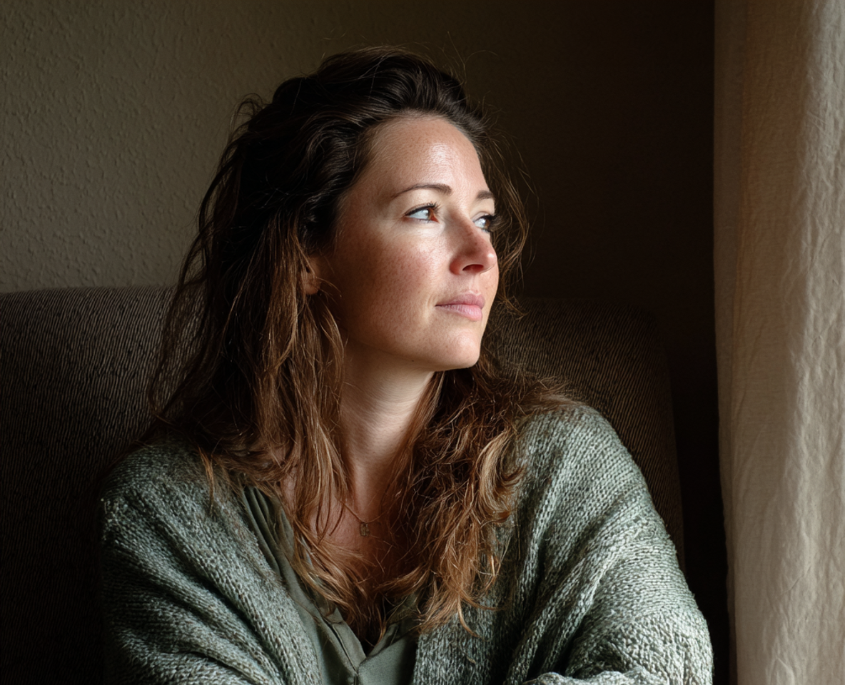 A woman looking out of a window | Source: Midjourney